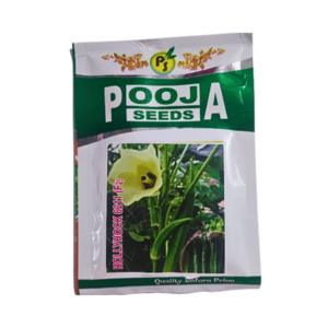 Pooja Hollyhock 6211 F2 Hybrid Okra Bhindi Vegetable Seeds